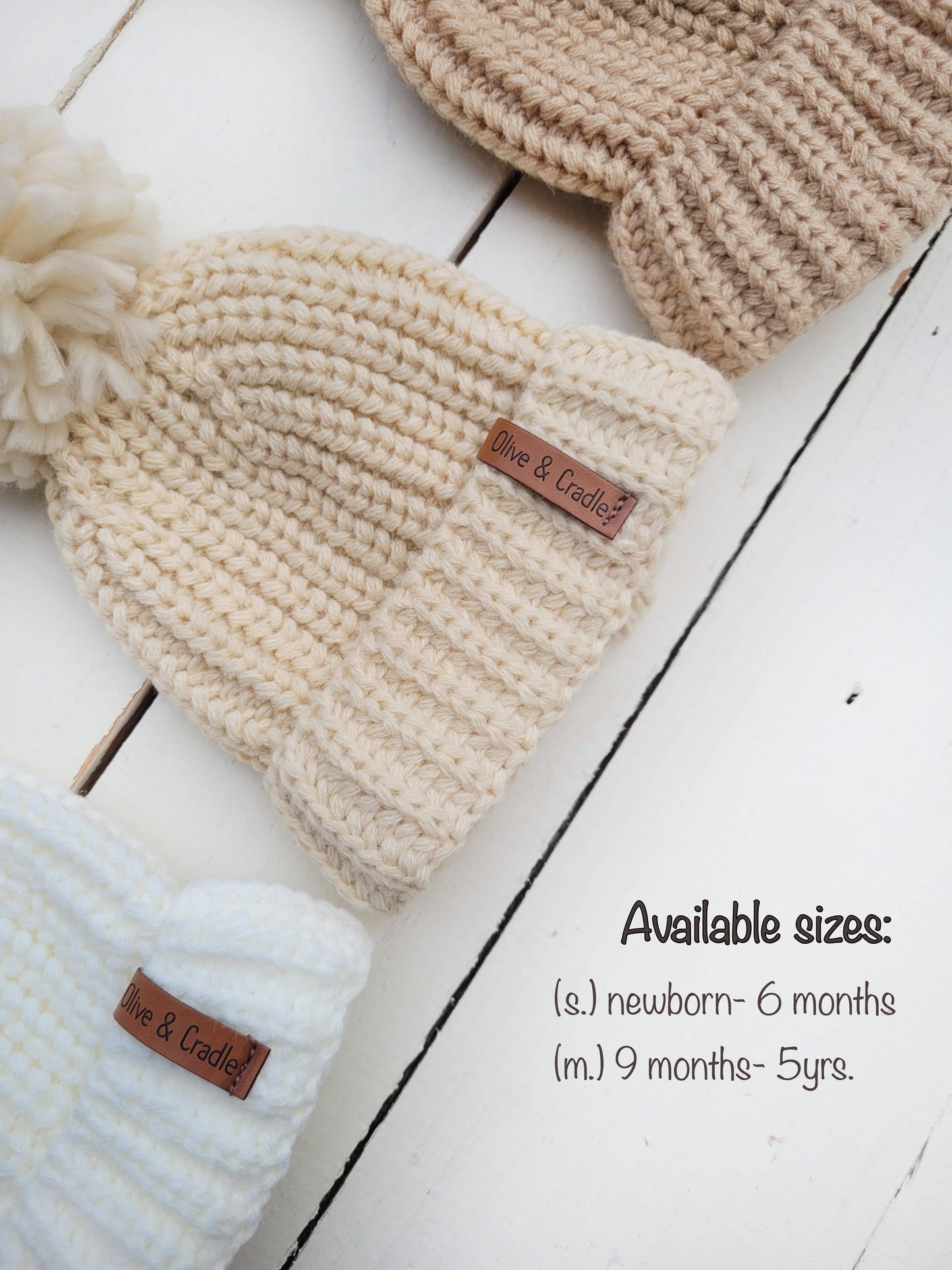 Baby Beanie Knit Hat with Pom Pom