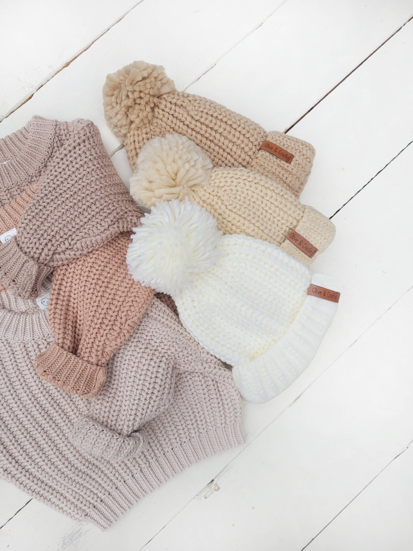 Baby Beanie Knit Hat with Pom Pom
