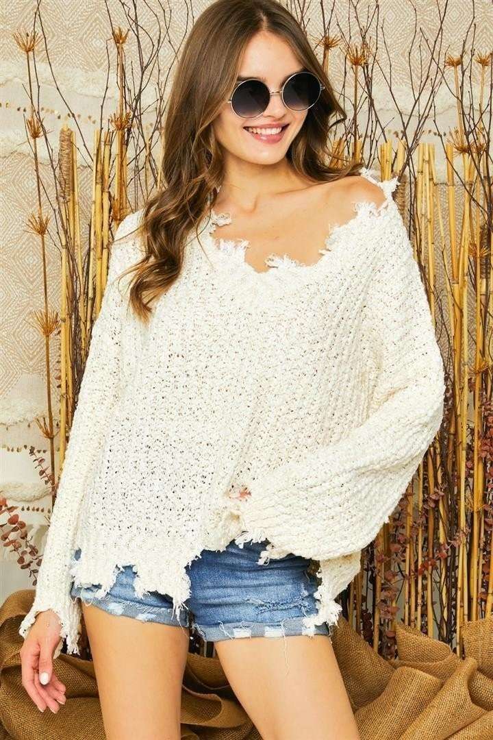 Daisy Distressed Sweater