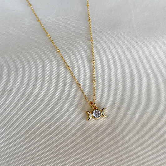 16k Gold Filled Celestial Moon Phase Necklace